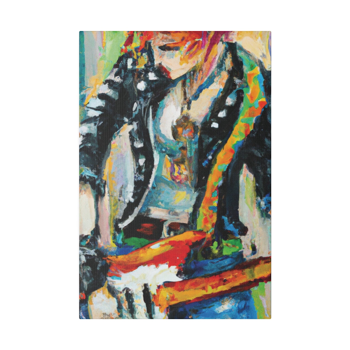 7581U - Rockstar Oil Painting Style Print | Poster | Home Decor | Wall Art | Music Art | Canvas