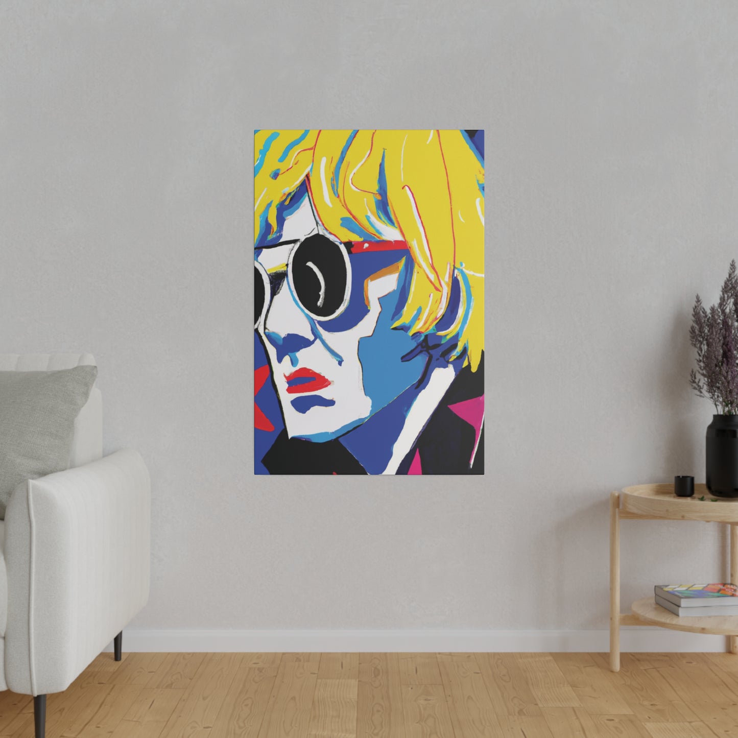 6259E - Rockstar Painting Print | Face | Abstract | Poster | Home Decor | Wall Art | Music Art | Canvas