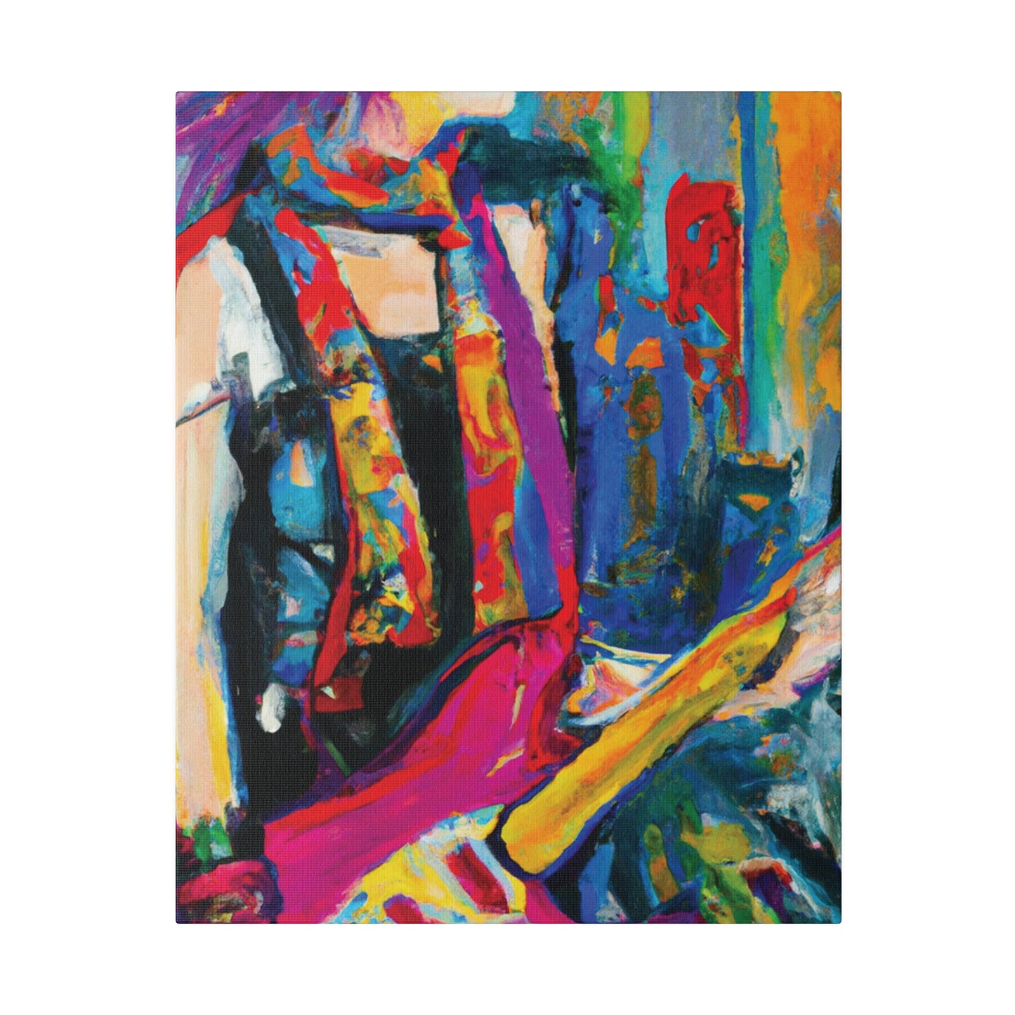 9798G - Rockstar Oil Painting Style Print | Poster | Home Decor | Wall Art | Music Art | Canvas