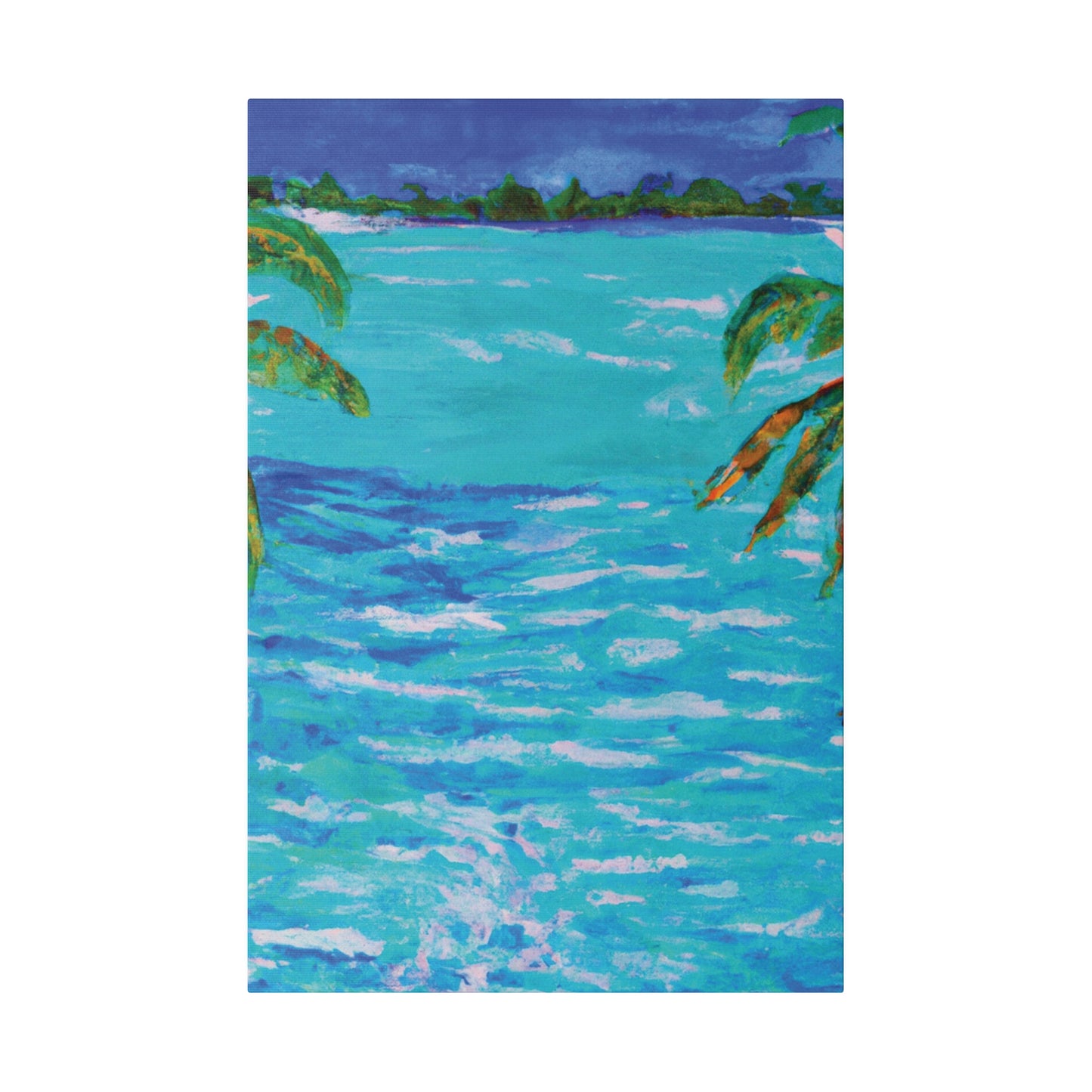 5802L - Bahamas Ocean Painting Print | Bahamas | Ocean | Beach | Poster | Home Decor | Wall Art | Canvas