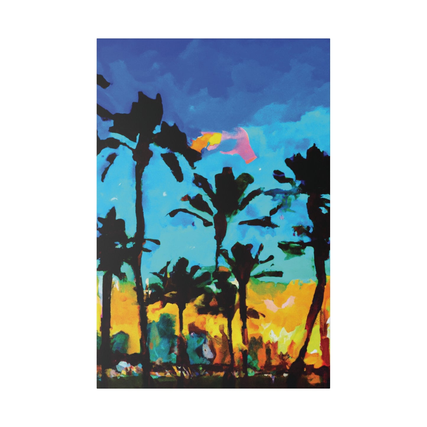 8346V - Miami Beach Sunset Painting Print | Miami | Beach | Sunset | Poster | Home Decor | Wall Art | Canvas