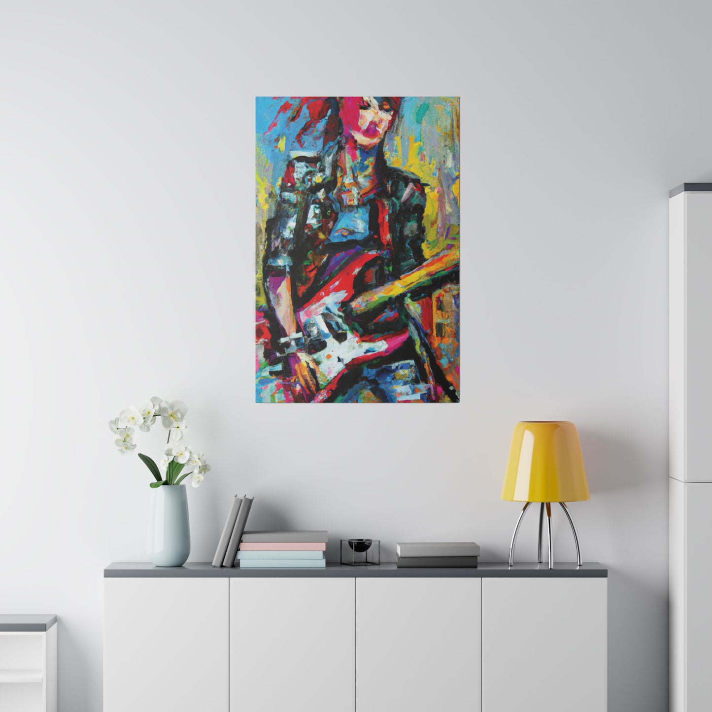 9010O - Rockstar Oil Painting Style Print | Poster | Home Decor | Wall Art | Music Art | Canvas