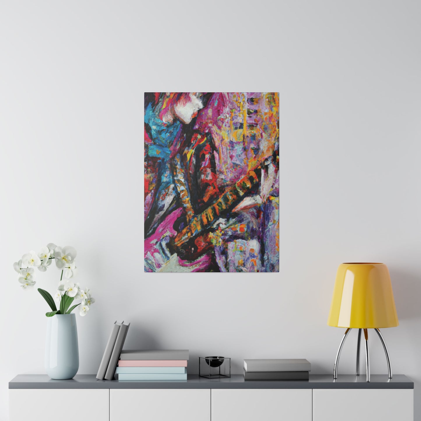 7772X - Rockstar Oil Painting Style Print | Poster | Home Decor | Wall Art | Music Art | Canvas