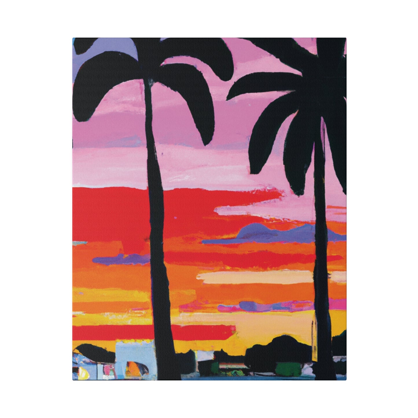 8284X - Miami Beach Sunset Painting Print | Miami | Beach | Sunset | Poster | Home Decor | Wall Art | Canvas