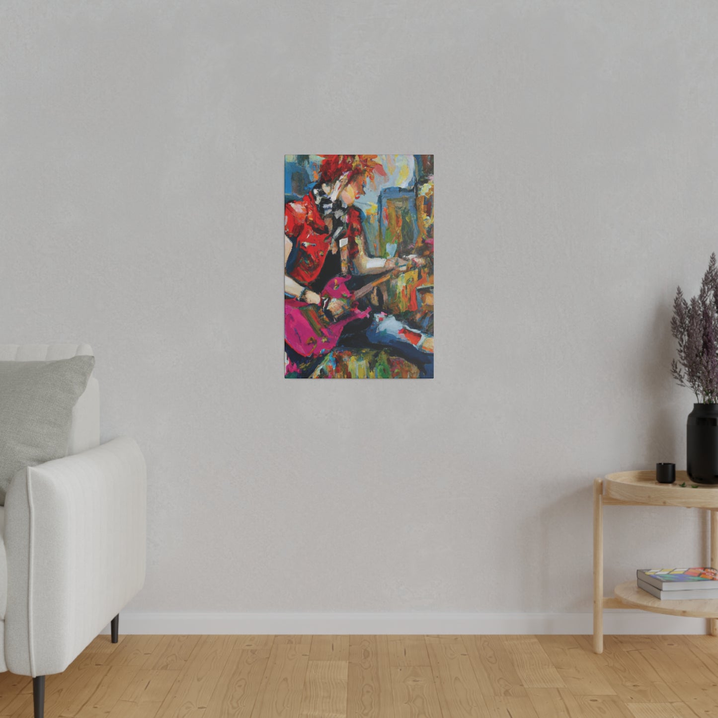 9666G - Rockstar Oil Painting Style Print | Poster | Home Decor | Wall Art | Music Art | Canvas