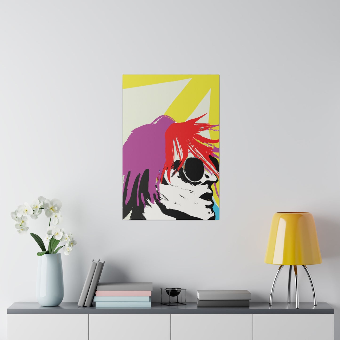 3198N - Rockstar Painting Print | Face | Abstract | Poster | Home Decor | Wall Art | Music Art | Canvas