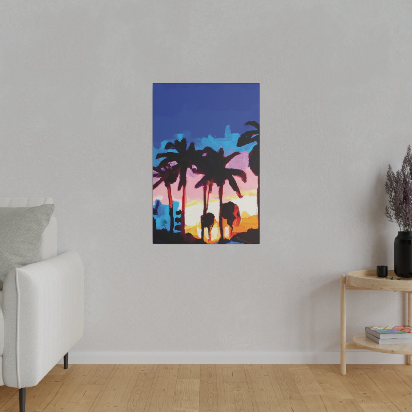 9453C - Miami Beach Sunset Painting Print | Miami | Beach | Sunset | Poster | Home Decor | Wall Art | Canvas