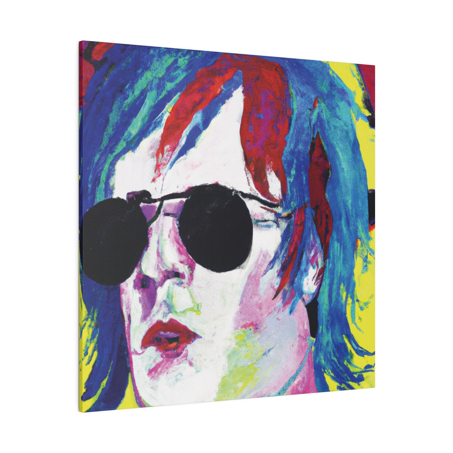 7634A - Rockstar Painting Print | Face | Abstract | Poster | Home Decor | Wall Art | Music Art | Canvas