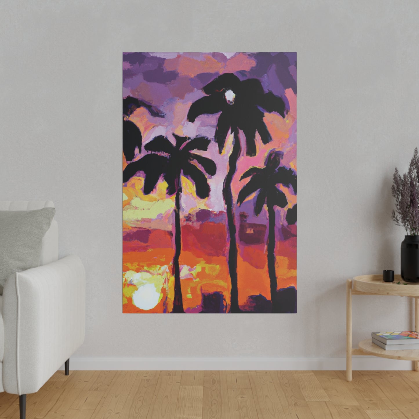 7449F - Miami Beach Sunset Painting Print | Miami | Beach | Sunset | Poster | Home Decor | Wall Art | Canvas