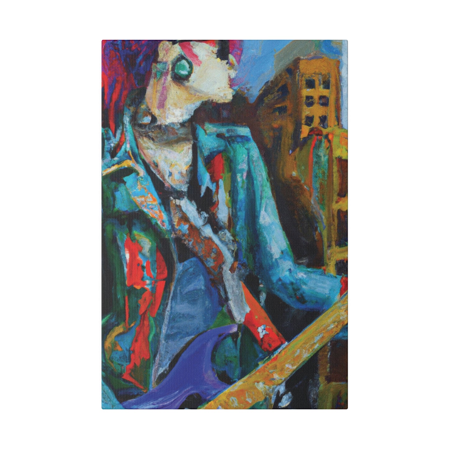 8911G - Rockstar Oil Painting Style Print | Poster | Home Decor | Wall Art | Music Art | Canvas