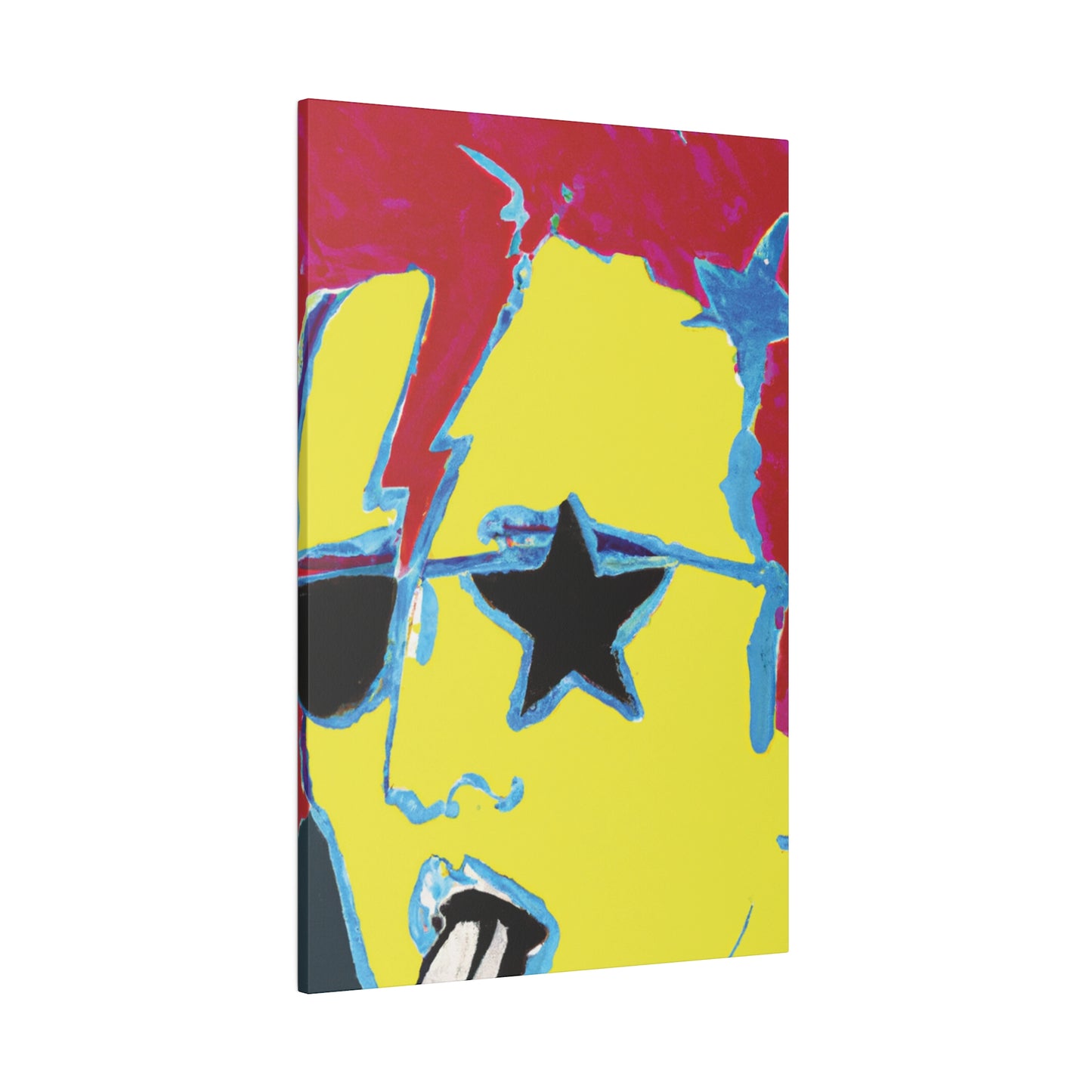 1454X - Rockstar Painting Print | Face | Abstract | Poster | Home Decor | Wall Art | Music Art | Canvas