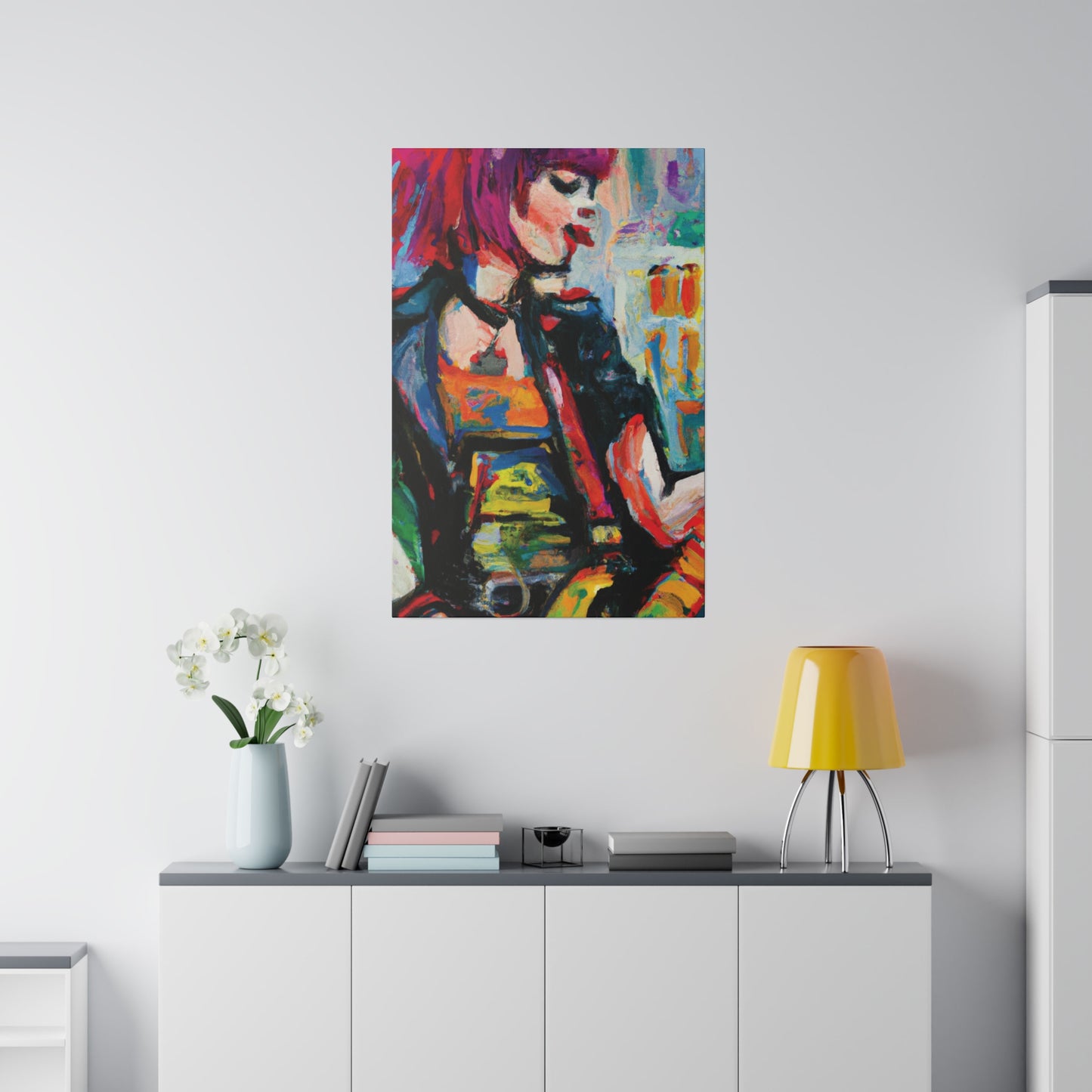 5917U - Rockstar Oil Painting Style Print | Poster | Home Decor | Wall Art | Music Art | Canvas