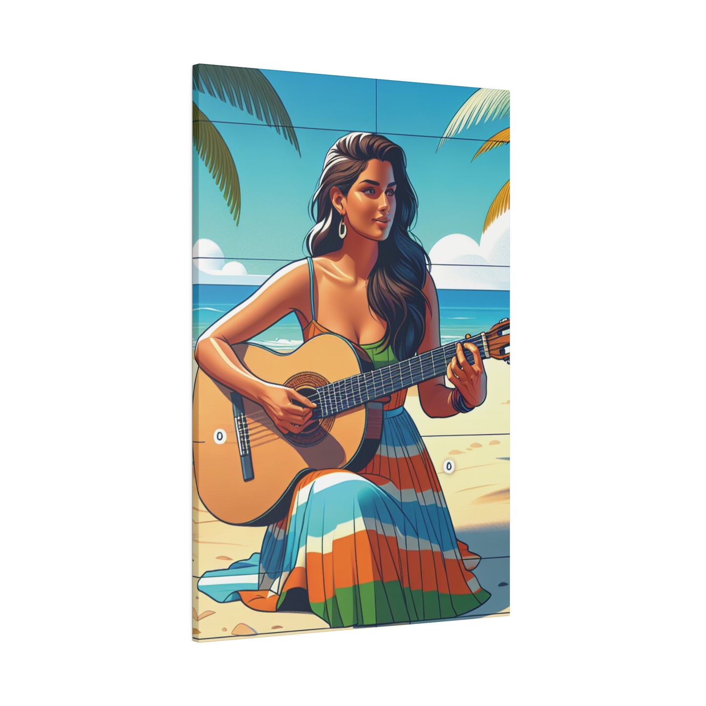 3267J - music art work, musician gift ideas, sunset background, sunset designs, ocean art work, beach art work, guitar art work, guitar player