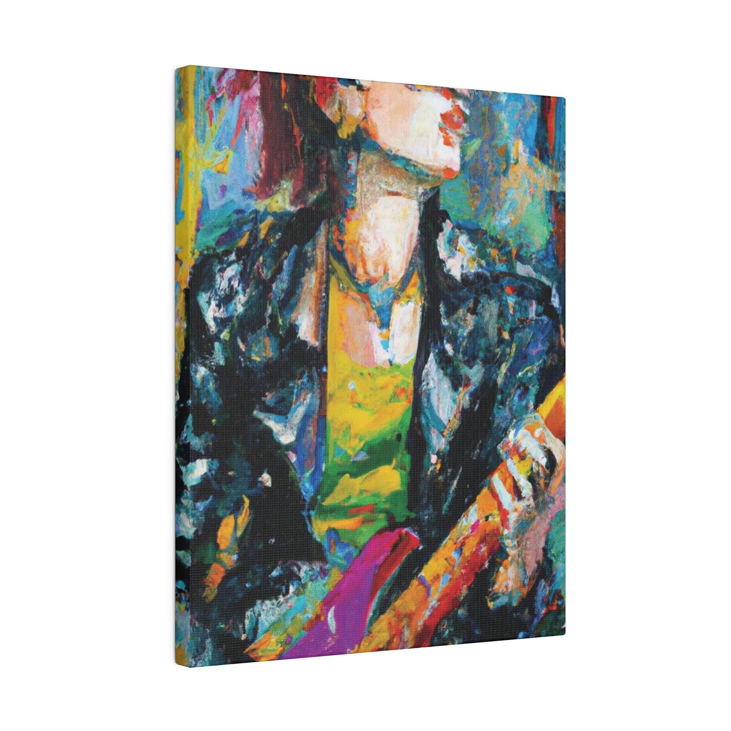 4638F - Rockstar Oil Painting Style Print | Poster | Home Decor | Wall Art | Music Art | Canvas