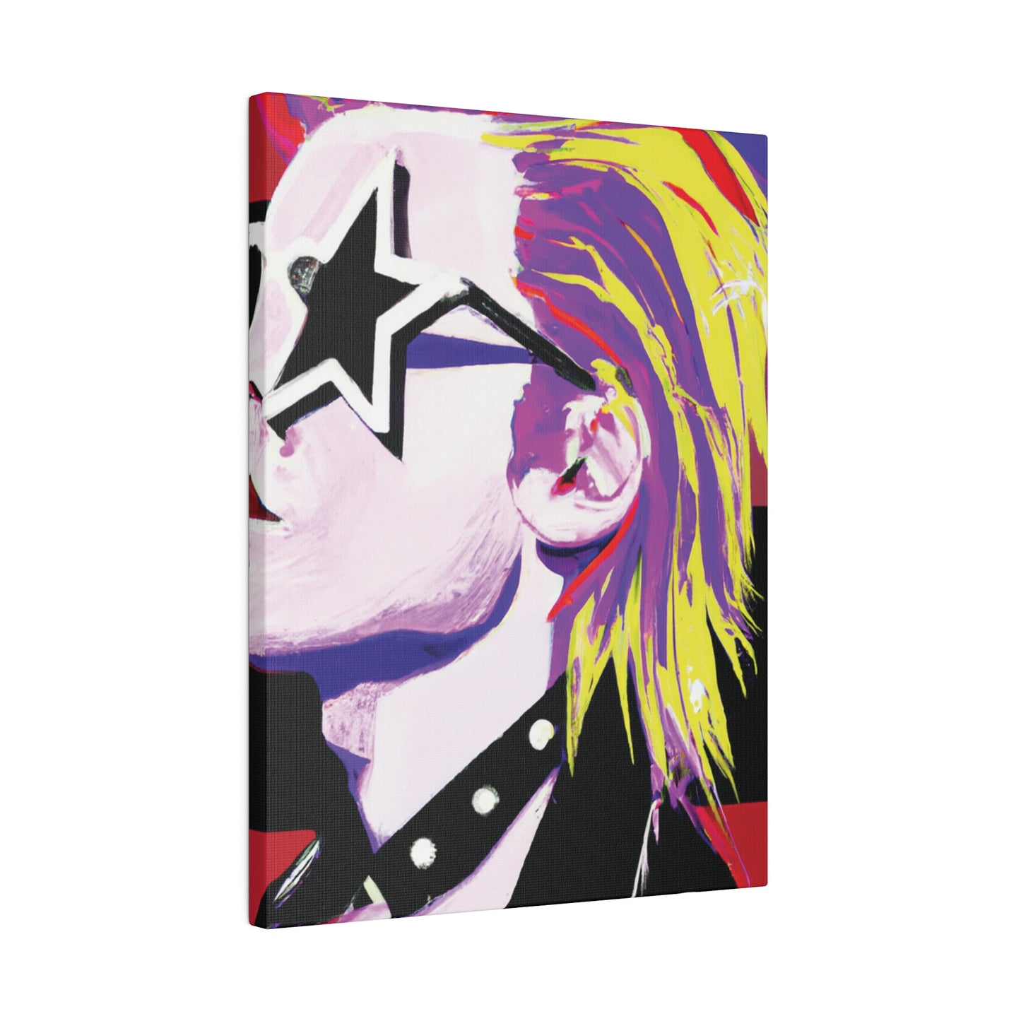 7547K - Rockstar Painting Print | Face | Abstract | Poster | Home Decor | Wall Art | Music Art | Canvas