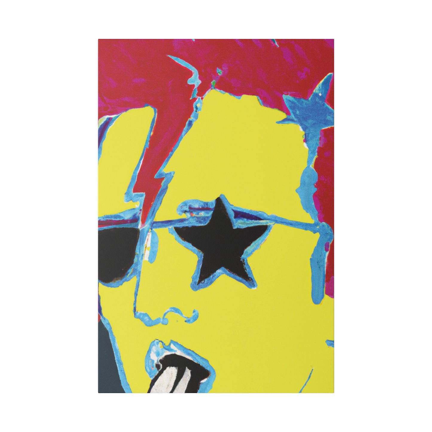 1454X - Rockstar Painting Print | Face | Abstract | Poster | Home Decor | Wall Art | Music Art | Canvas