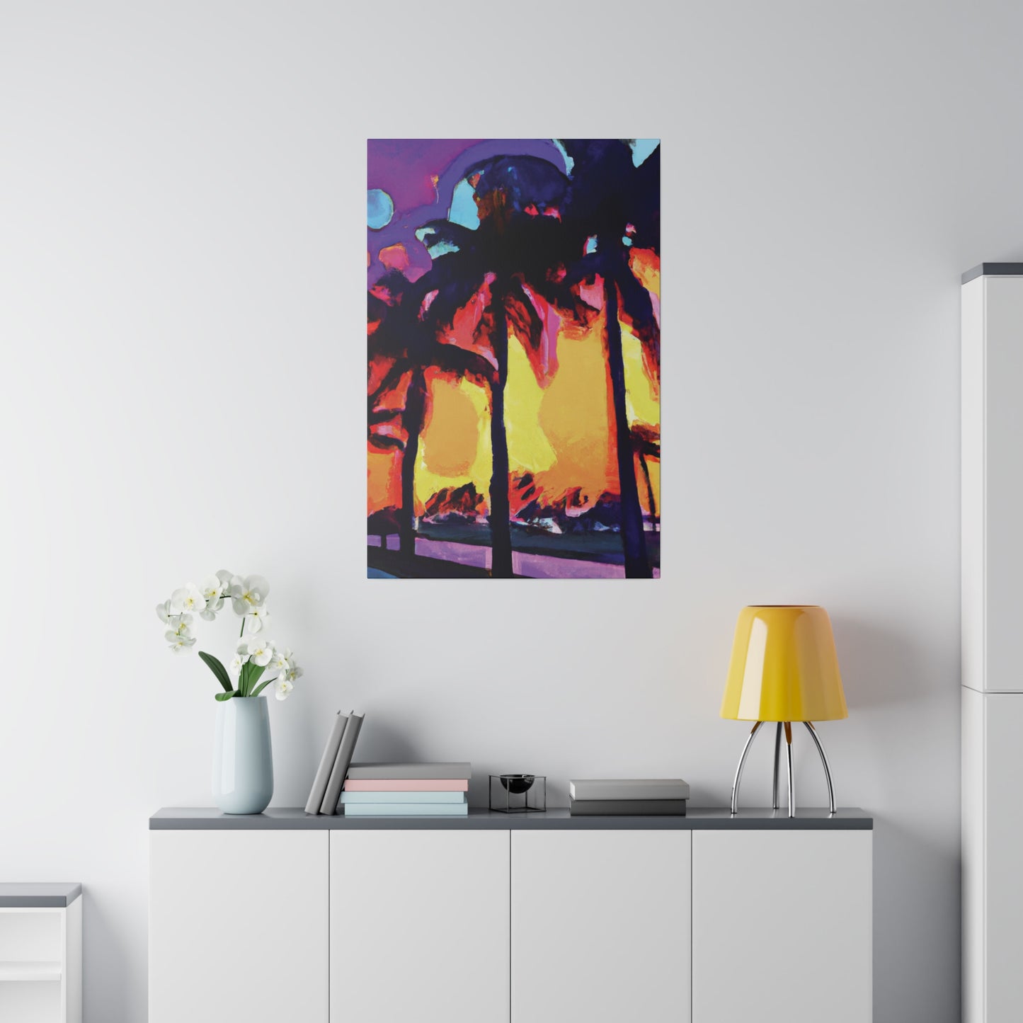 7278A - Miami Beach Sunset Painting Print | Miami | Beach | Sunset | Poster | Home Decor | Wall Art | Canvas