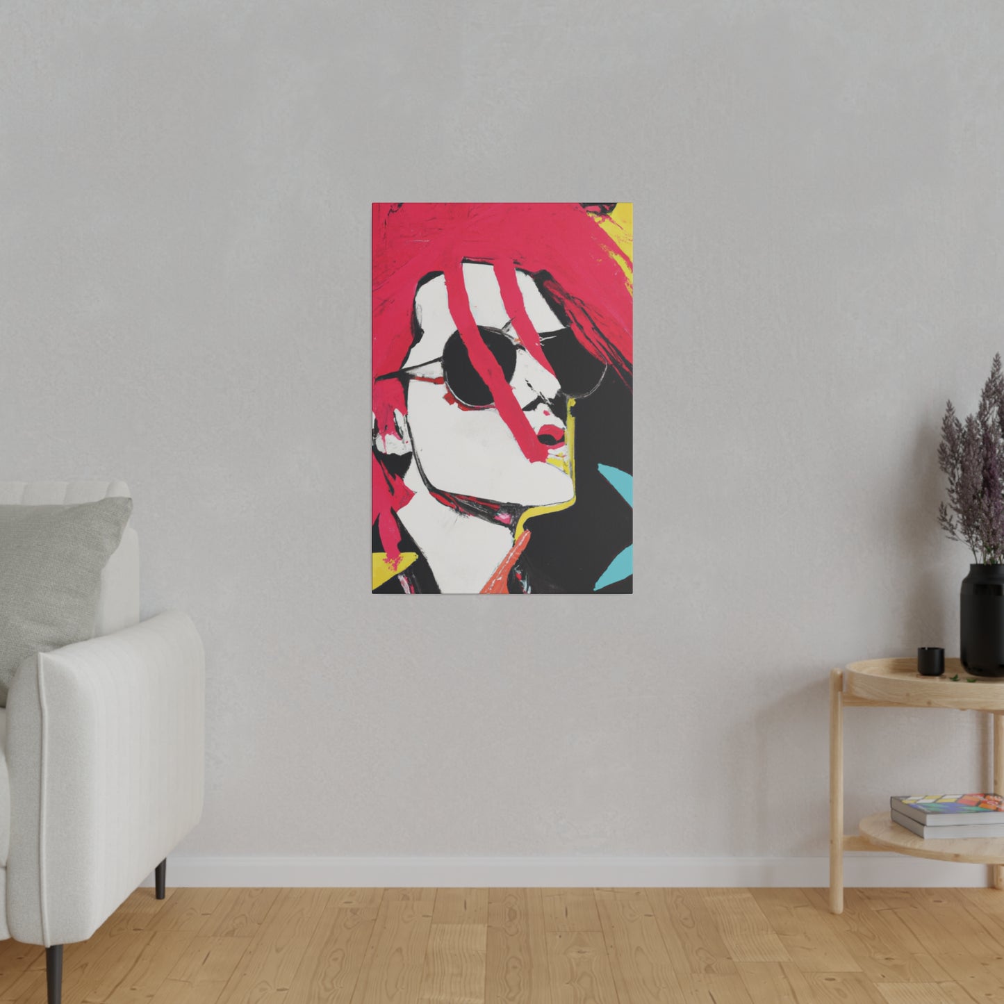 2864L - Rockstar Painting Print | Face | Abstract | Poster | Home Decor | Wall Art | Music Art | Canvas