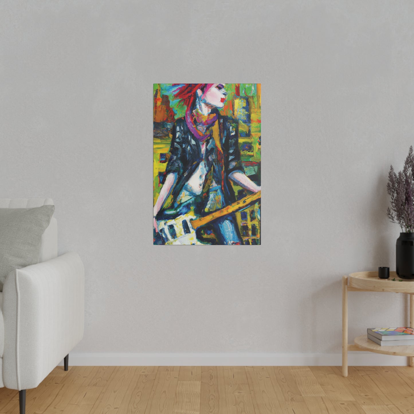 3589A - Rockstar Oil Painting Style Print | Poster | Home Decor | Wall Art | Music Art | Canvas