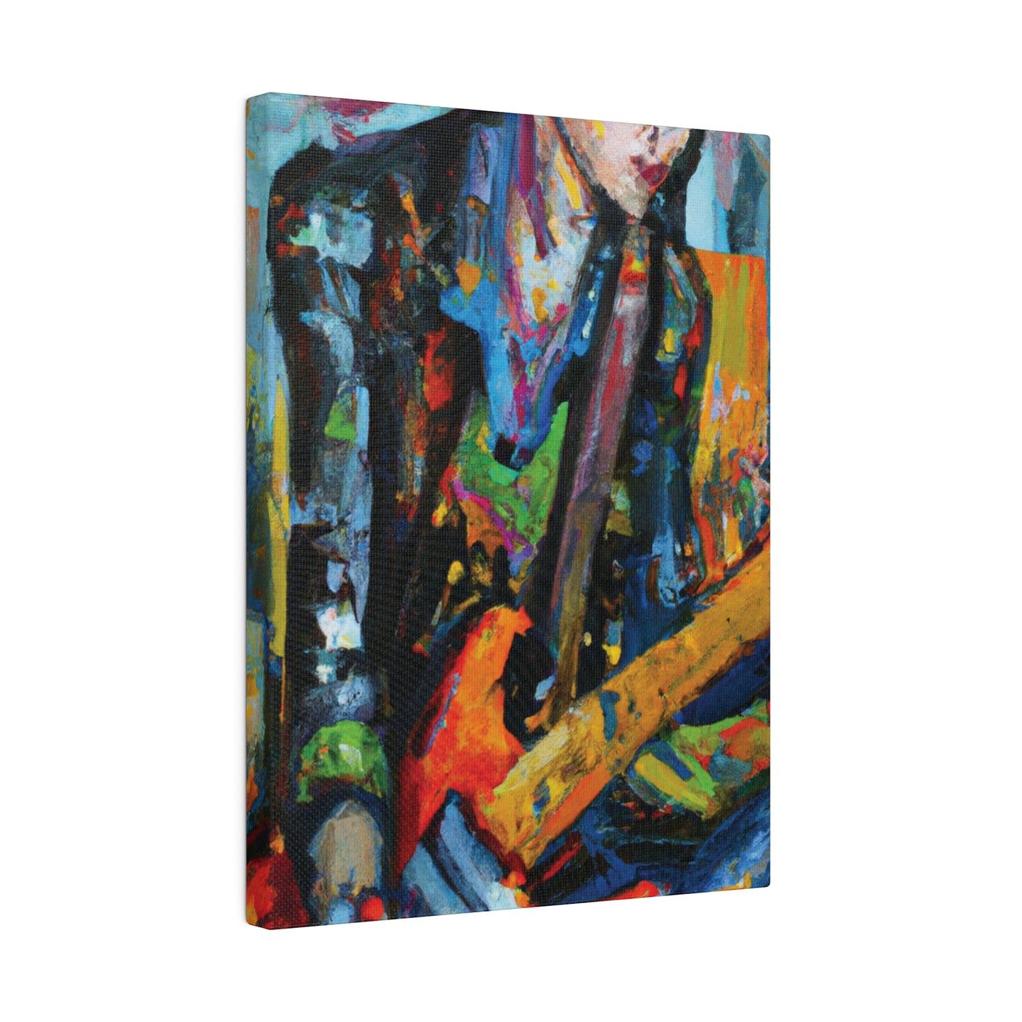 7893K - Rockstar Oil Painting Style Print | Poster | Home Decor | Wall Art | Music Art | Canvas