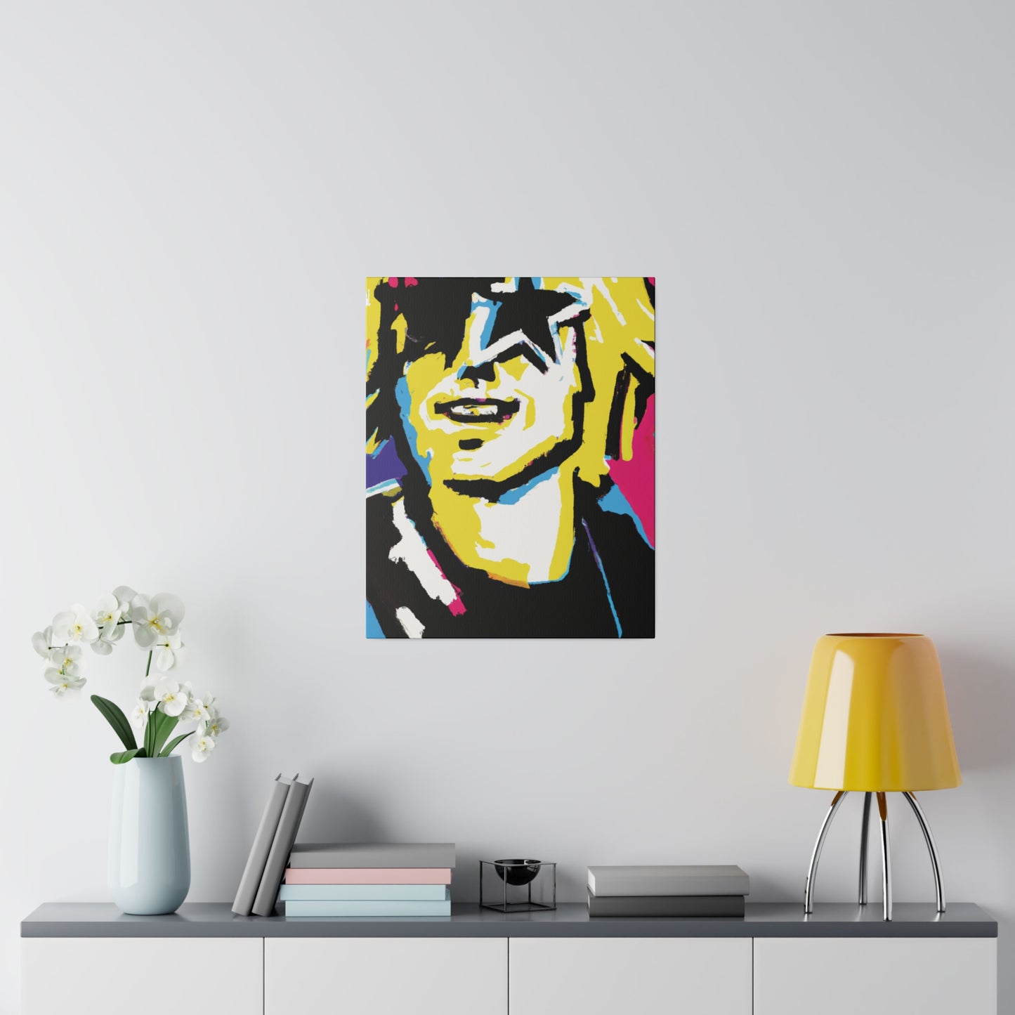 3292X - Rockstar Painting Print | Face | Abstract | Poster | Home Decor | Wall Art | Music Art | Canvas