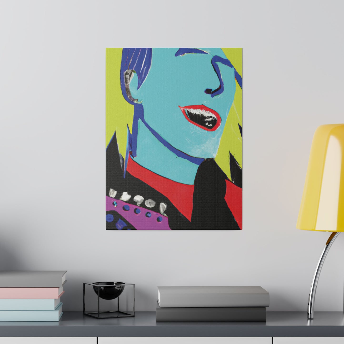 6451X - Rockstar Painting Print | Face | Abstract | Poster | Home Decor | Wall Art | Music Art | Canvas