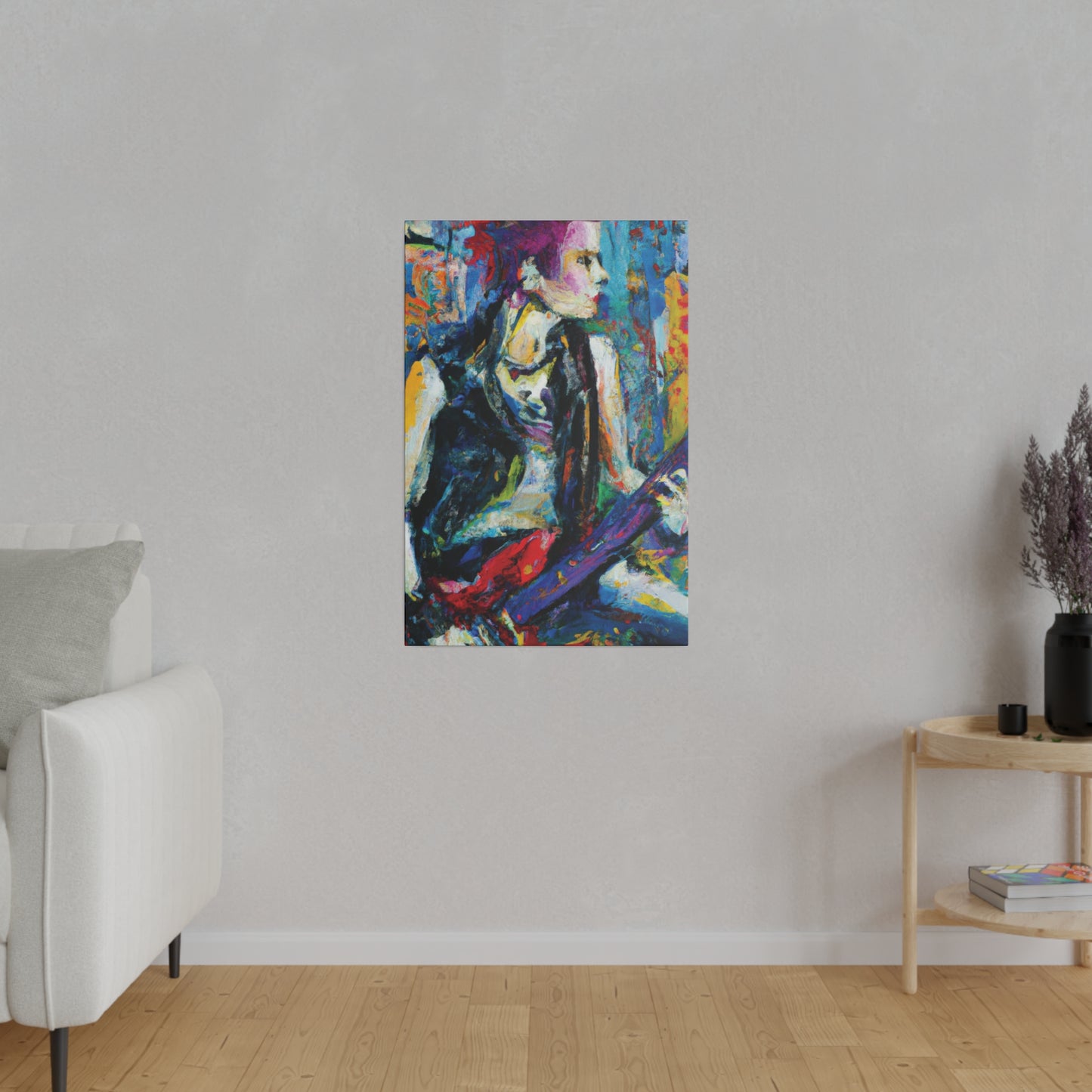 344U - Rockstar Oil Painting Style Print | Poster | Home Decor | Wall Art | Music Art | Canvas