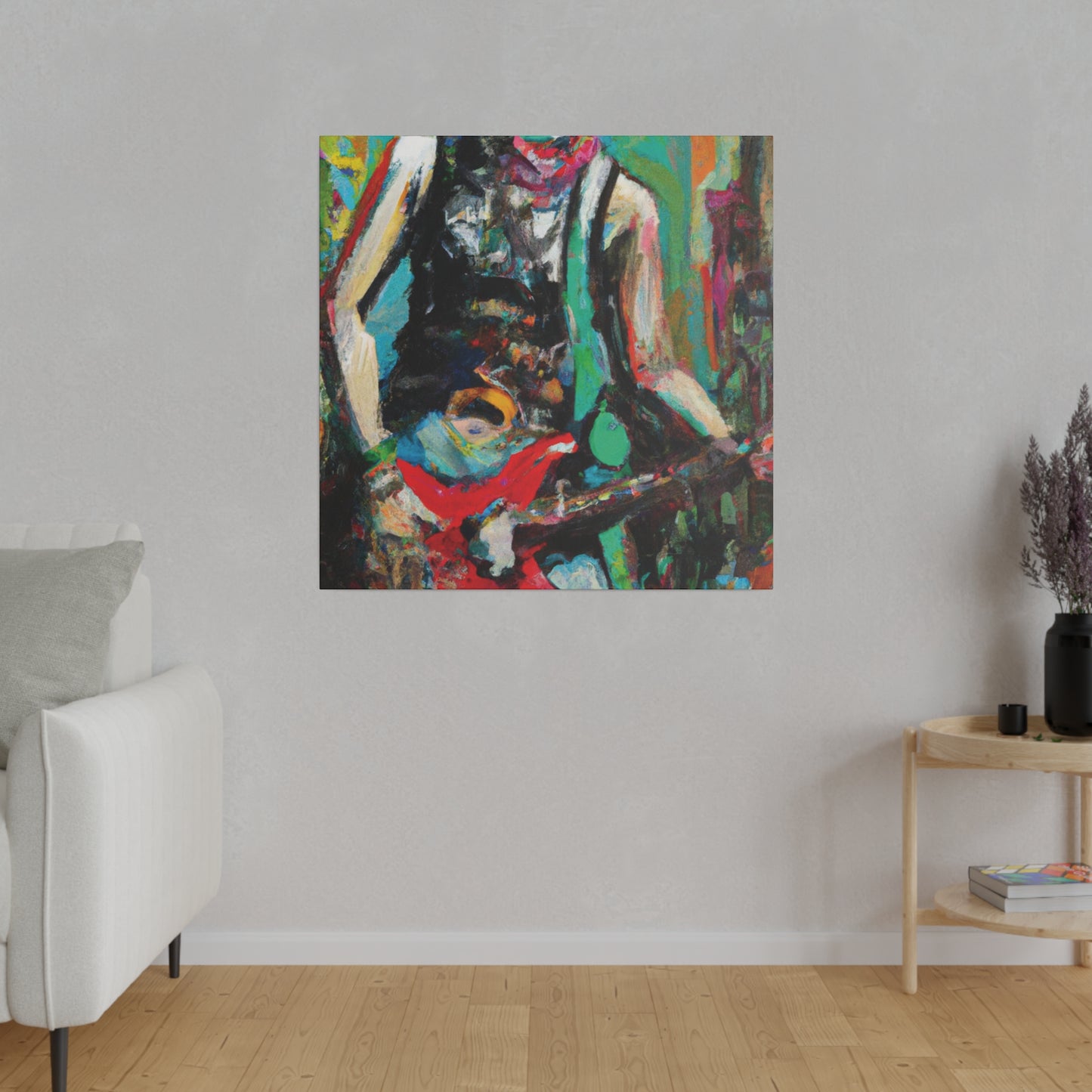9287Z - Rockstar Oil Painting Style Print | Poster | Home Decor | Wall Art | Music Art | Canvas
