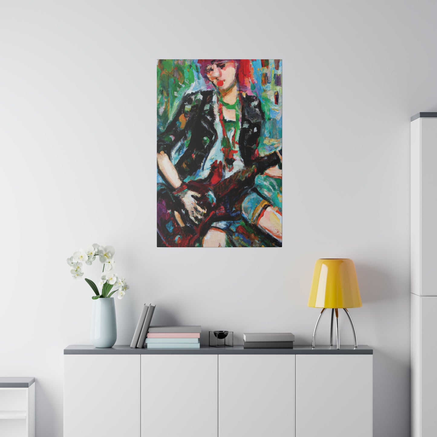 6789Z - Rockstar Oil Painting Style Print | Poster | Home Decor | Wall Art | Music Art | Canvas