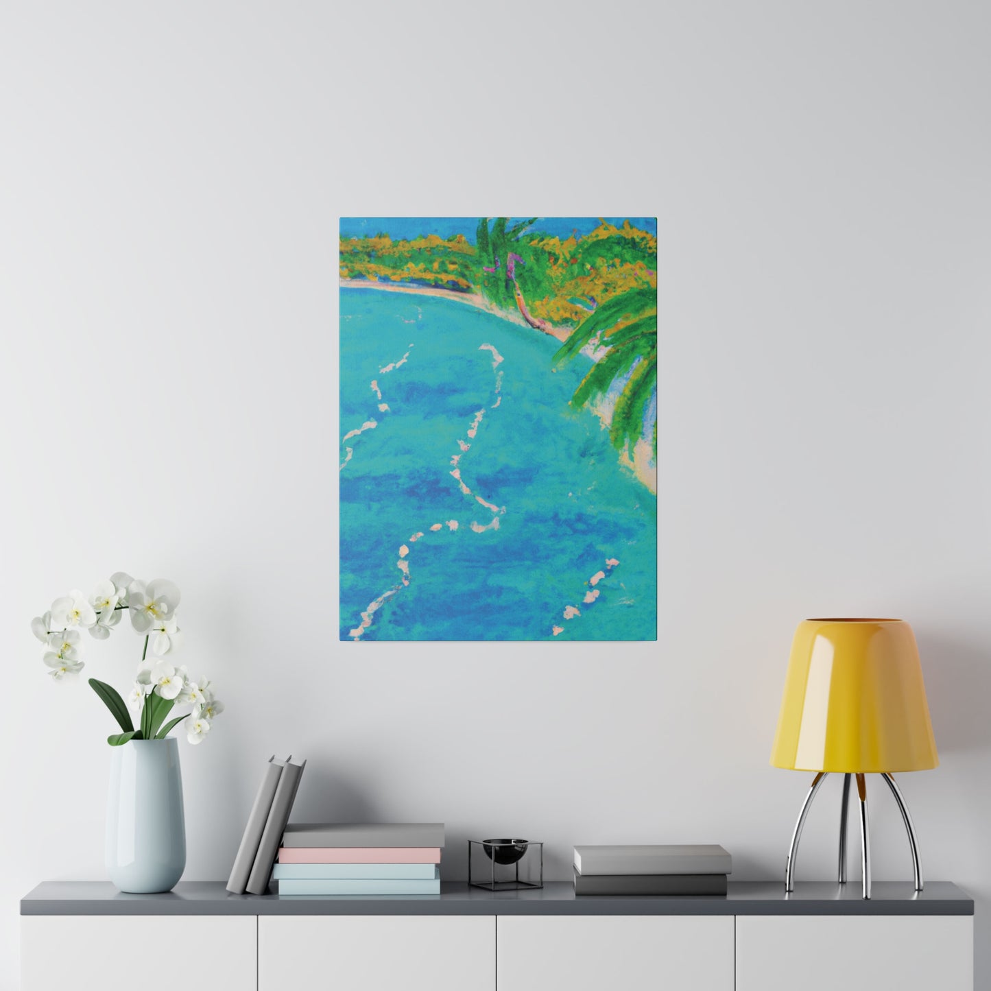 6605P - Bahamas Ocean Painting Print | Bahamas | Ocean | Beach | Poster | Home Decor | Wall Art | Canvas