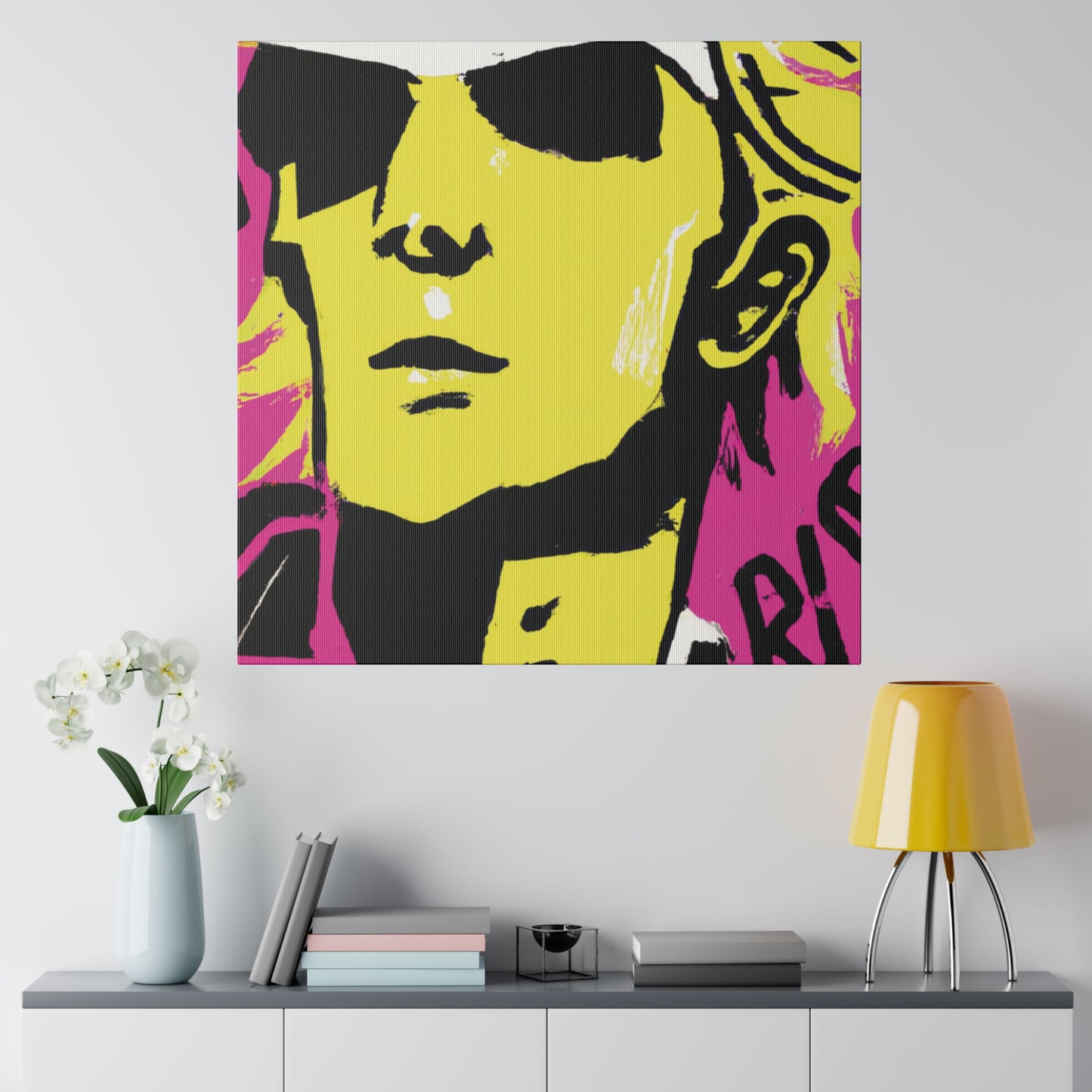 4794V - Rockstar Painting Print | Face | Abstract | Poster | Home Decor | Wall Art | Music Art | Canvas