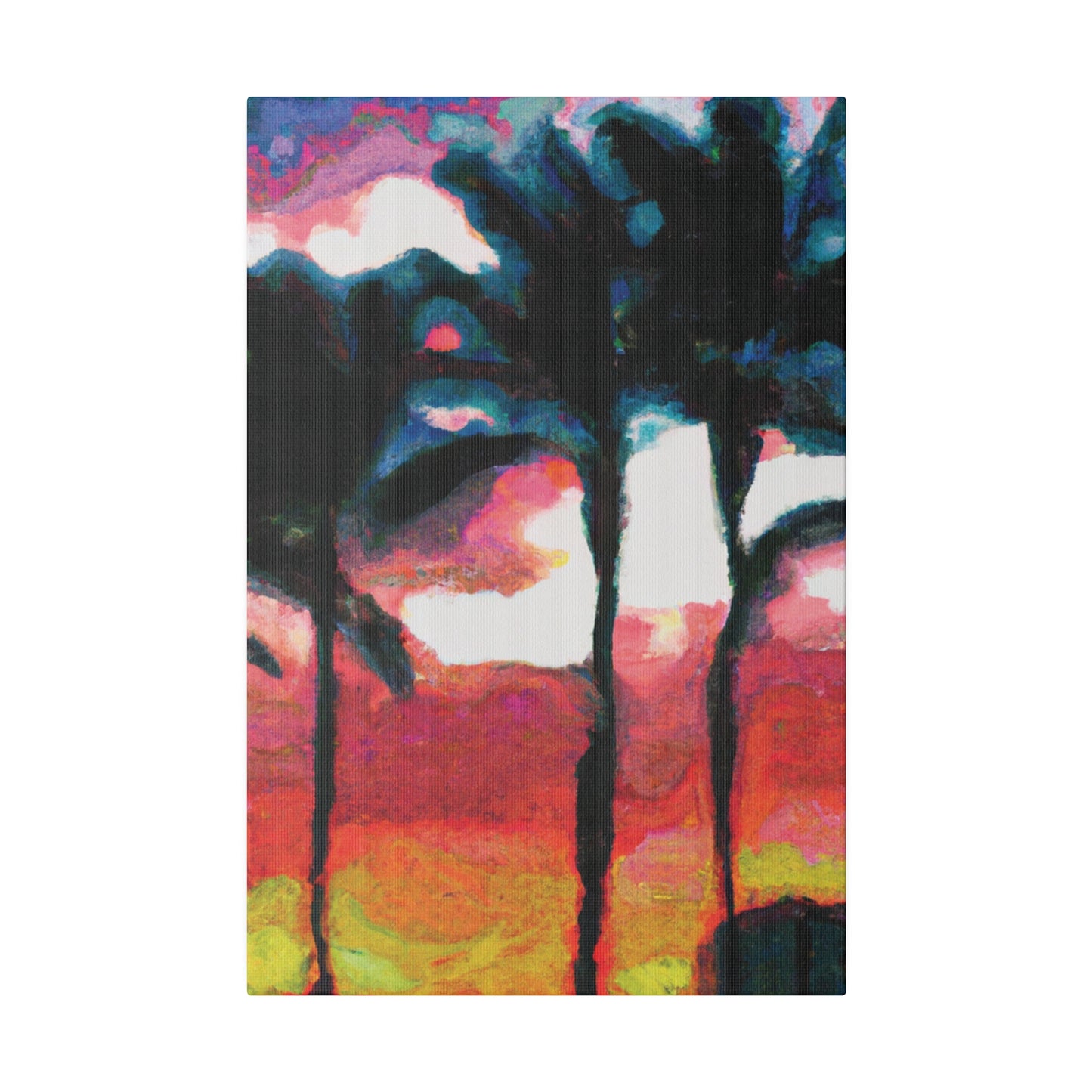 9677K - Miami Beach Sunset Painting Print | Miami | Beach | Sunset | Poster | Home Decor | Wall Art | Canvas