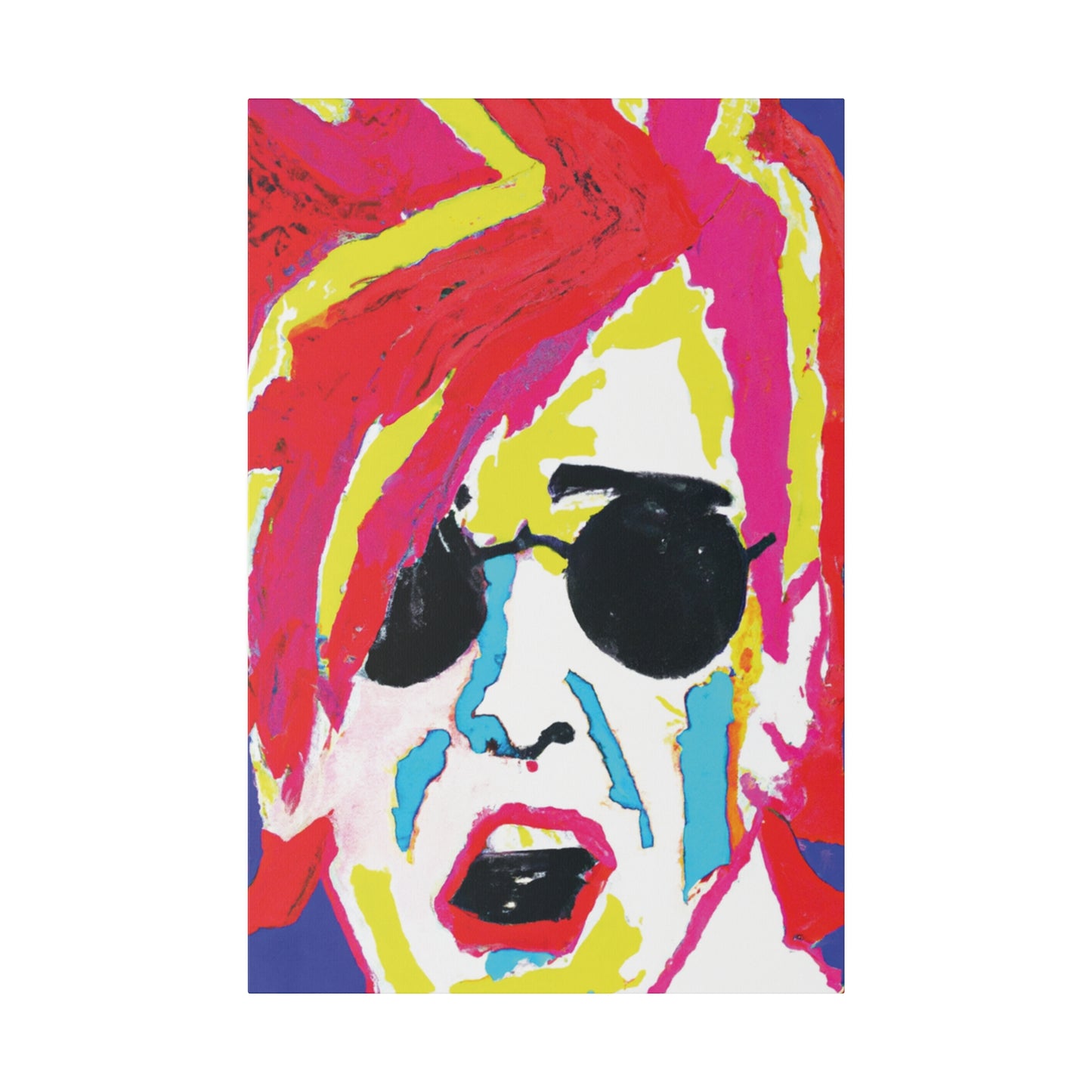 5397K - Rockstar Painting Print | Face | Abstract | Poster | Home Decor | Wall Art | Music Art | Canvas