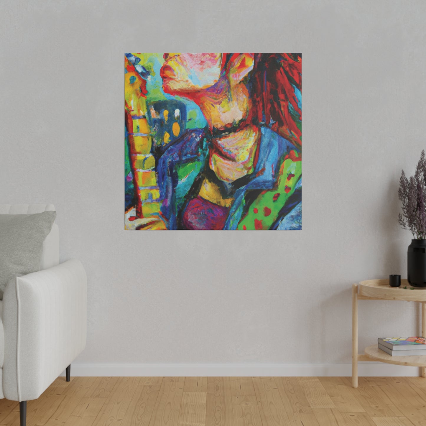 4898X - Rockstar Oil Painting Style Print | Poster | Home Decor | Wall Art | Music Art | Canvas