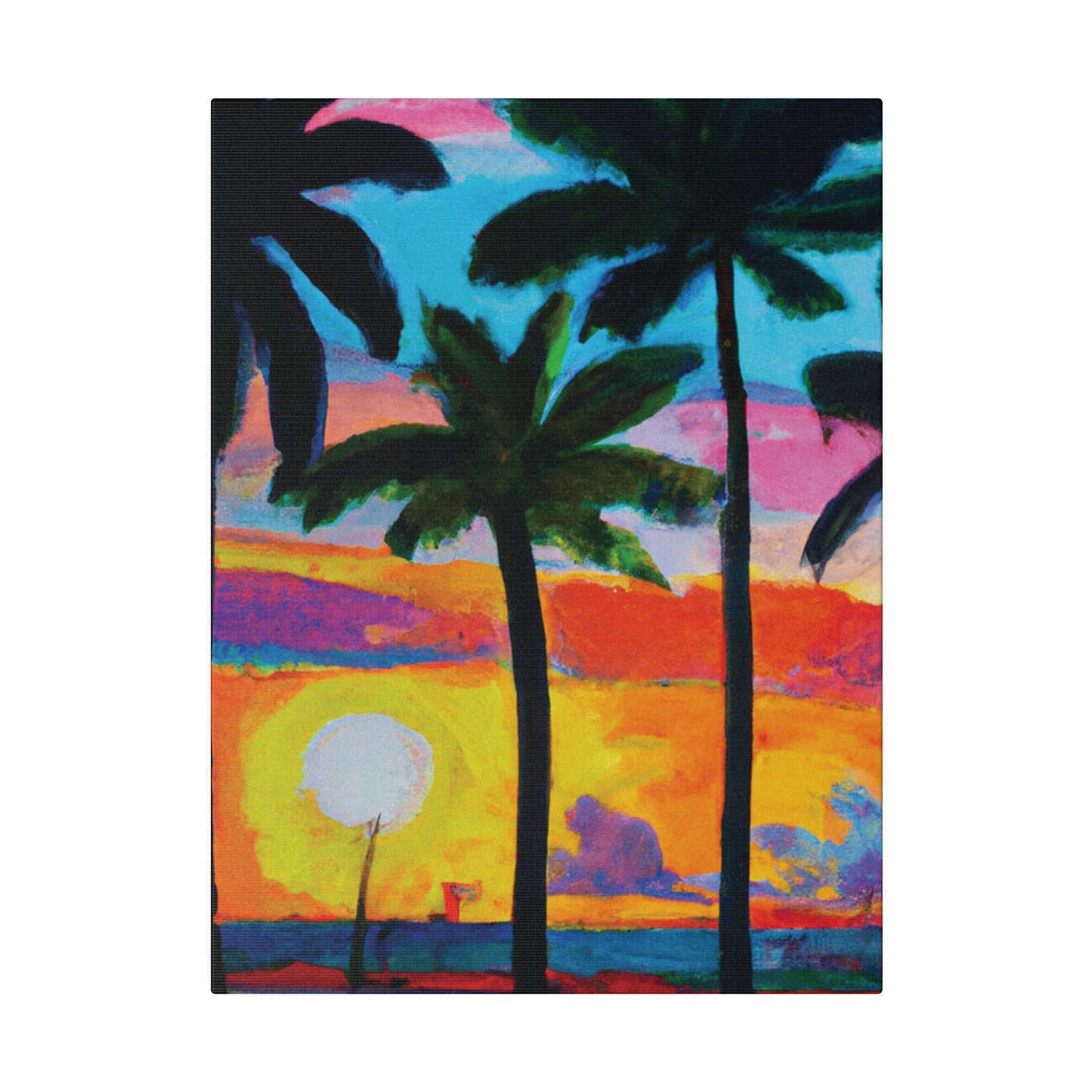 9043Y - Miami Beach Sunset Painting Print | Miami | Beach | Sunset | Poster | Home Decor | Wall Art | Canvas