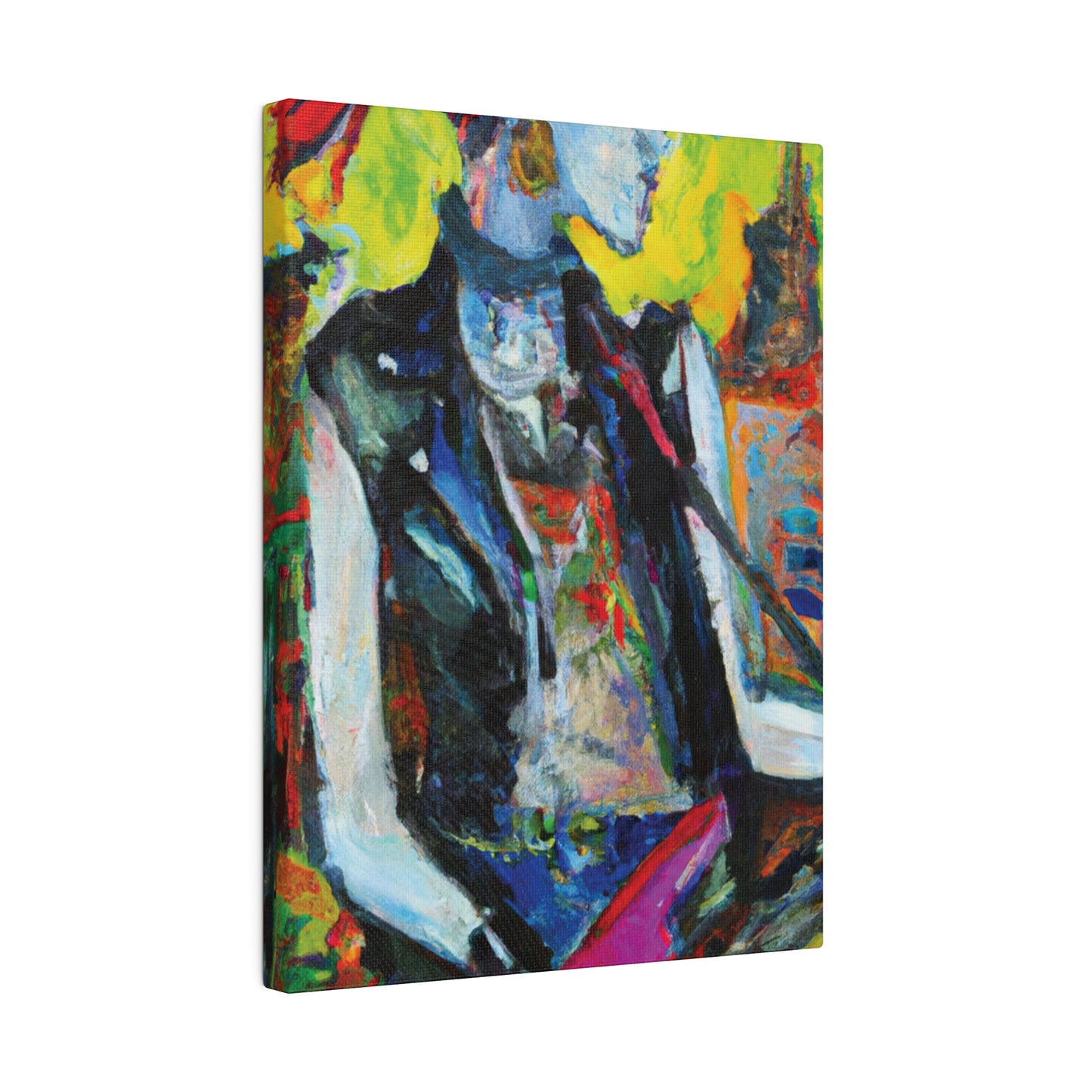 7349W - Rockstar Oil Painting Style Print | Poster | Home Decor | Wall Art | Music Art | Canvas