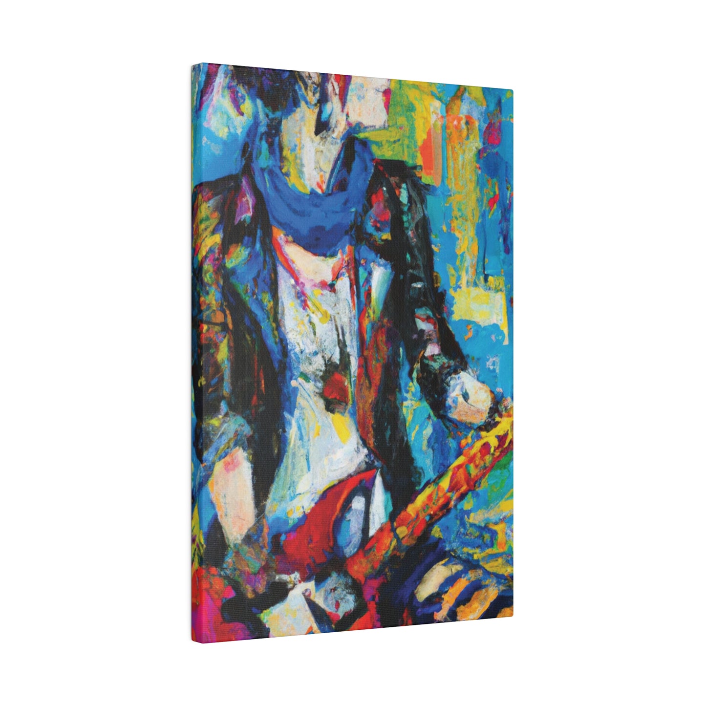 2583Q - Rockstar Oil Painting Style Print | Poster | Home Decor | Wall Art | Music Art | Canvas