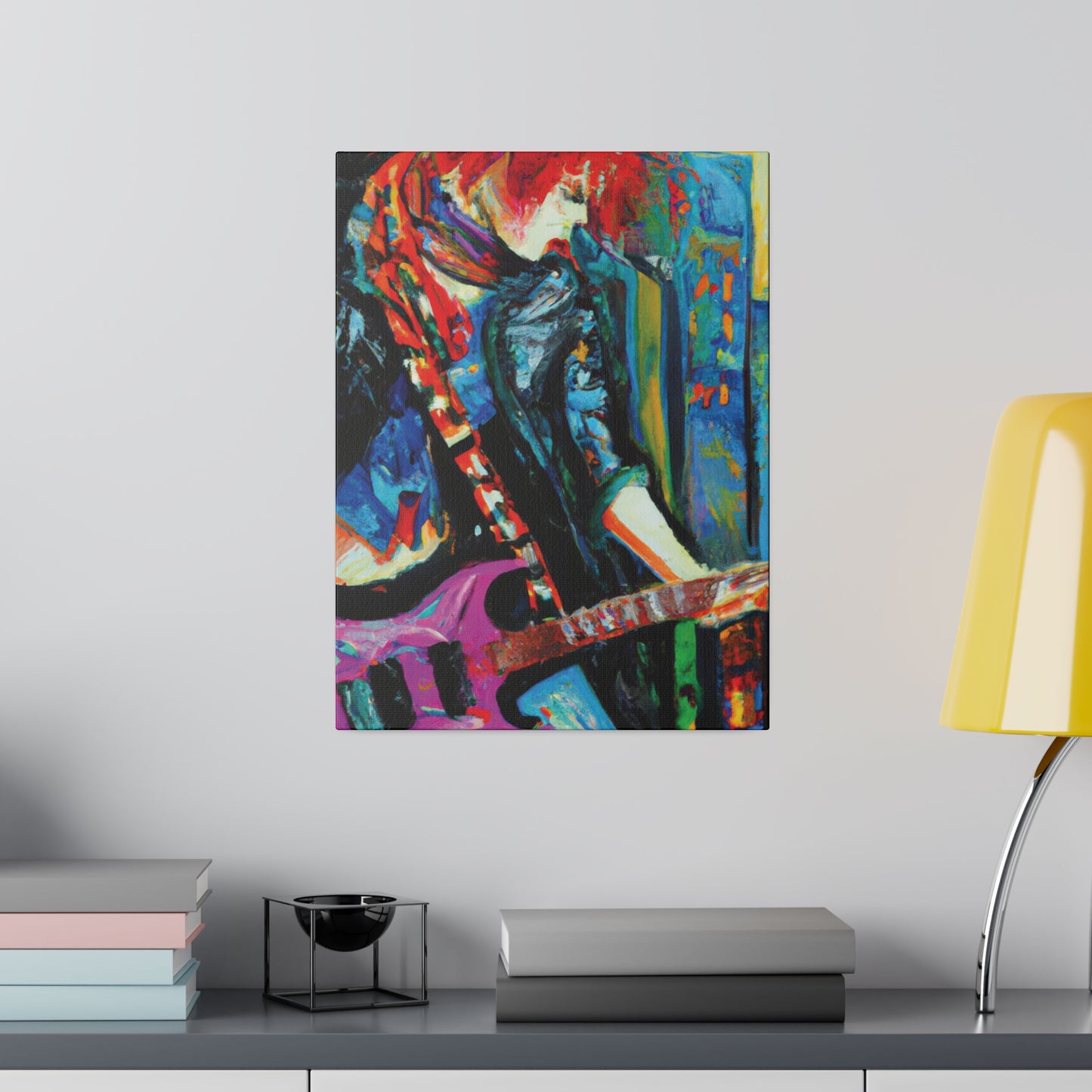 8461D - Rockstar Oil Painting Style Print | Poster | Home Decor | Wall Art | Music Art | Canvas