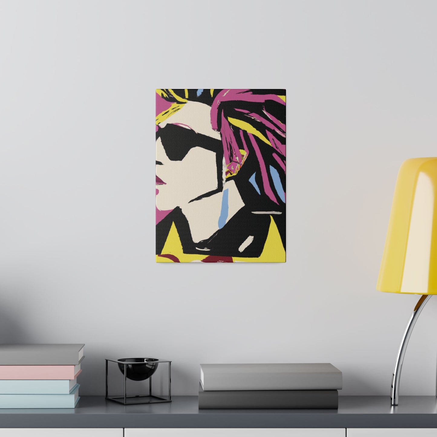 6201W - Rockstar Painting Print | Face | Abstract | Poster | Home Decor | Wall Art | Music Art | Canvas