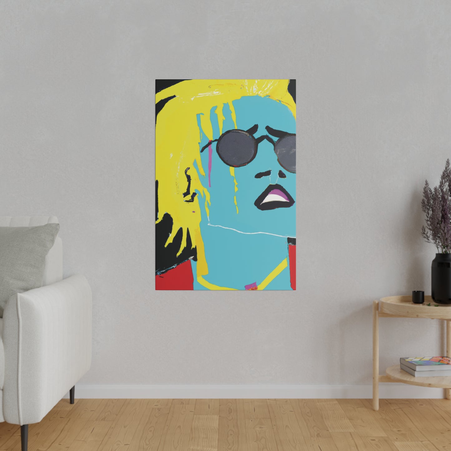 3863S - Rockstar Painting Print | Face | Abstract | Poster | Home Decor | Wall Art | Music Art | Canvas