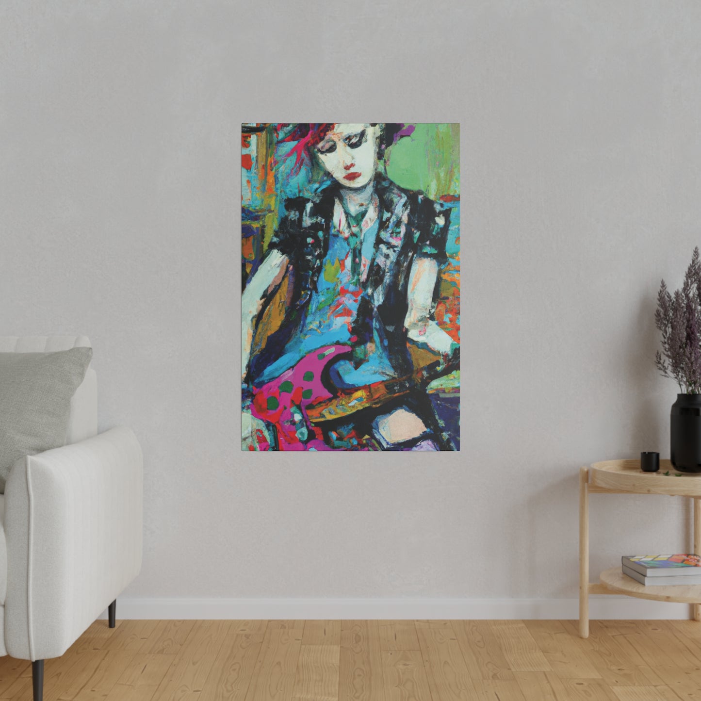 8725A - Rockstar Oil Painting Style Print | Poster | Home Decor | Wall Art | Music Art | Canvas