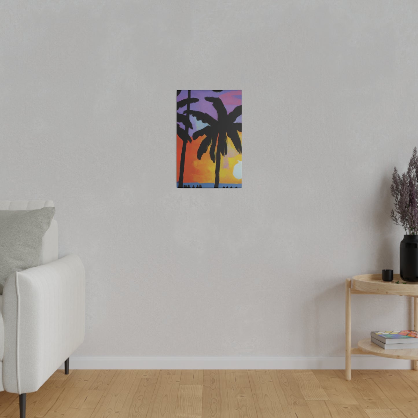 8594V - Miami Beach Sunset Painting Print | Miami | Beach | Sunset | Poster | Home Decor | Wall Art | Canvas