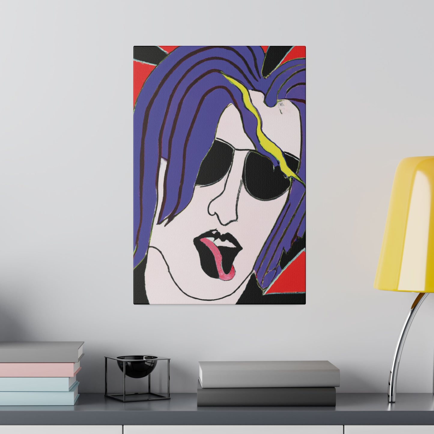 7258X - Rockstar Painting Print | Face | Abstract | Poster | Home Decor | Wall Art | Music Art | Canvas