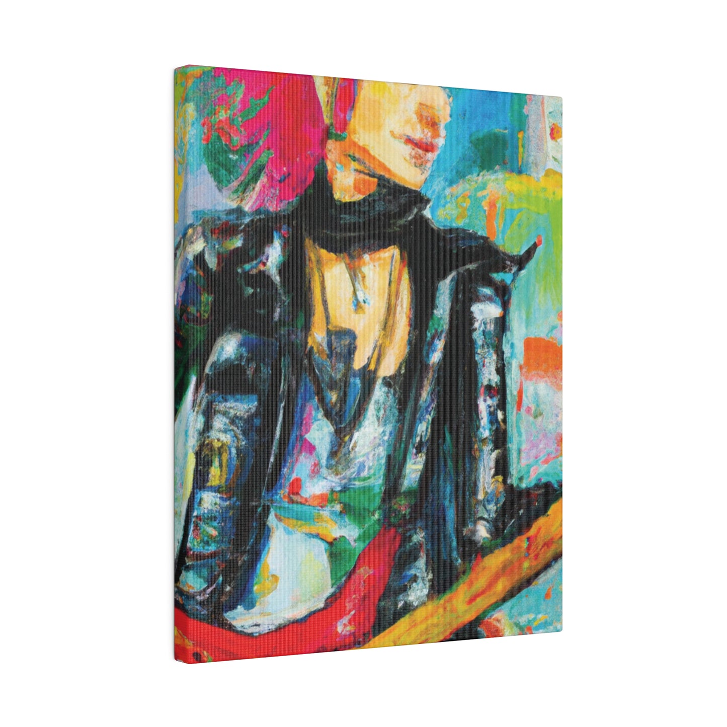 9554L - Rockstar Oil Painting Style Print | Poster | Home Decor | Wall Art | Music Art | Canvas