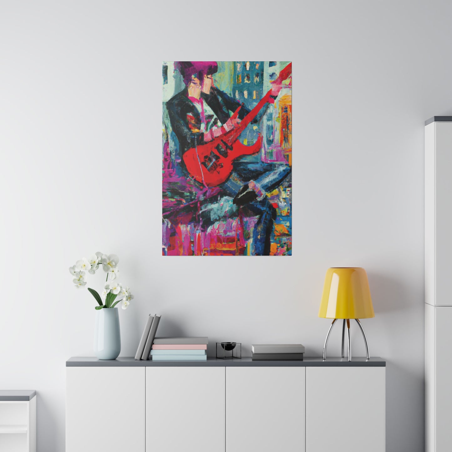 7878O - Rockstar Oil Painting Style Print | Poster | Home Decor | Wall Art | Music Art | Canvas