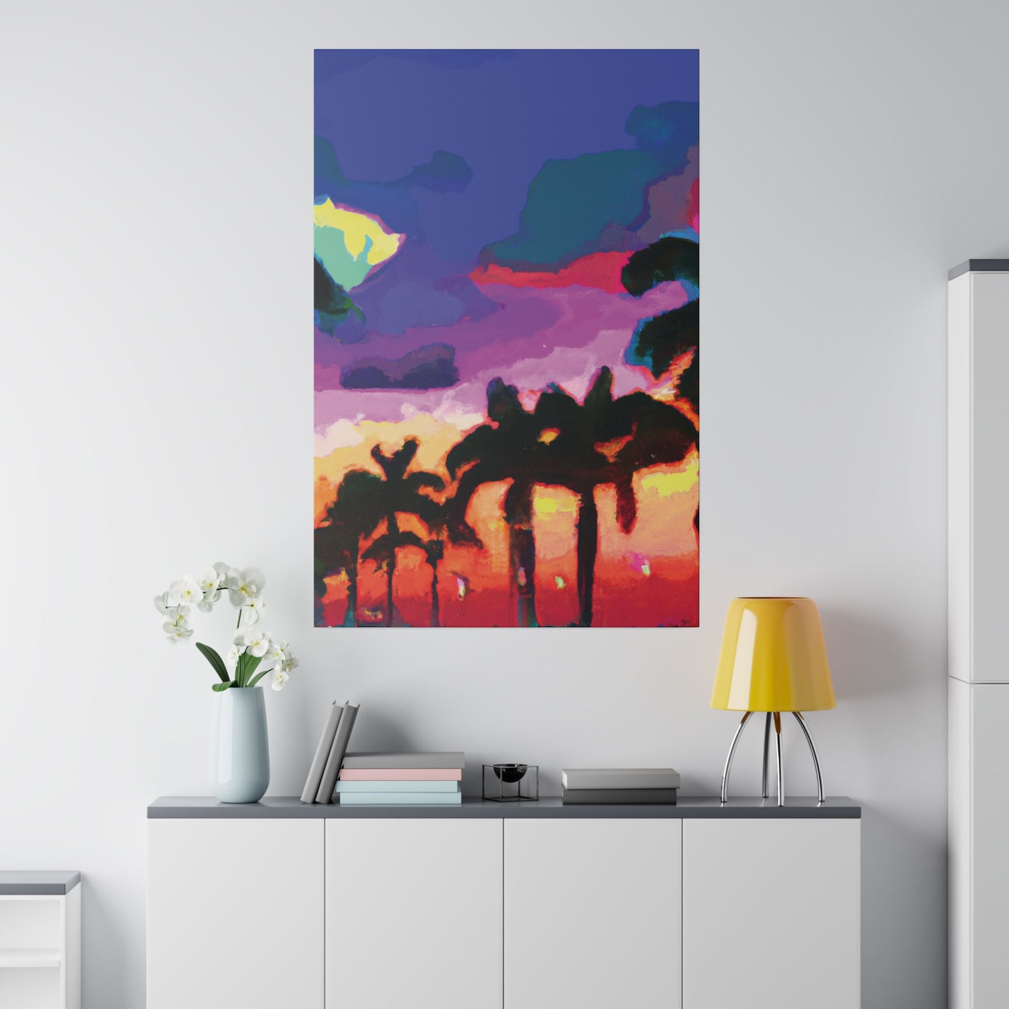 2520H - Miami Beach Sunset Painting Print | Miami | Beach | Sunset | Poster | Home Decor | Wall Art | Canvas