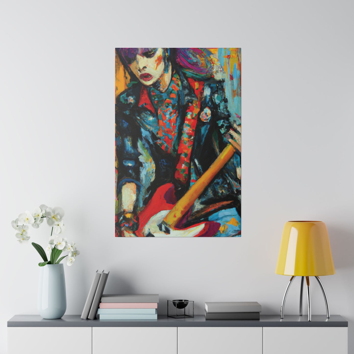 9697B - Rockstar Oil Painting Style Print | Poster | Home Decor | Wall Art | Music Art | Canvas