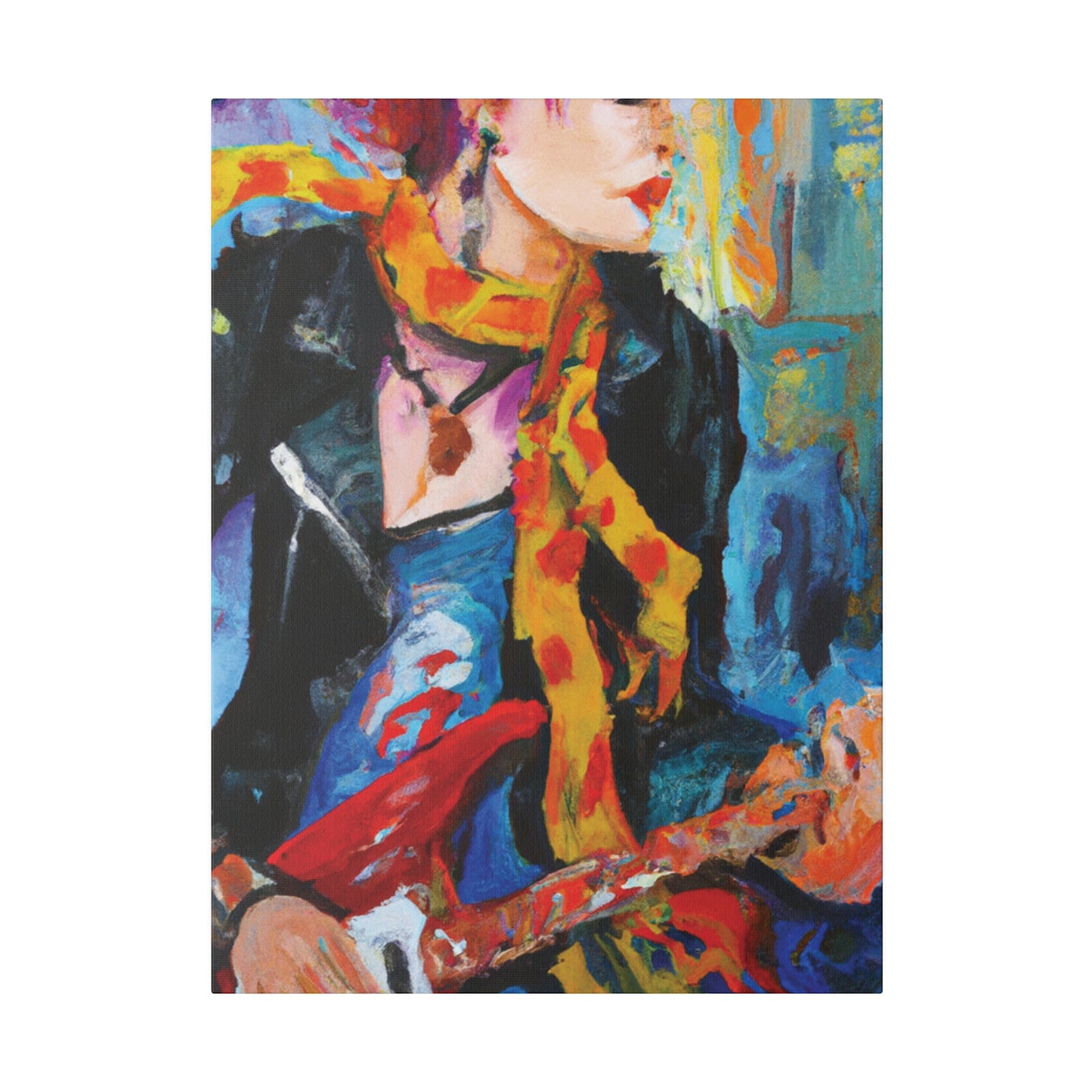 6234X - Rockstar Oil Painting Style Print | Poster | Home Decor | Wall Art | Music Art | Canvas