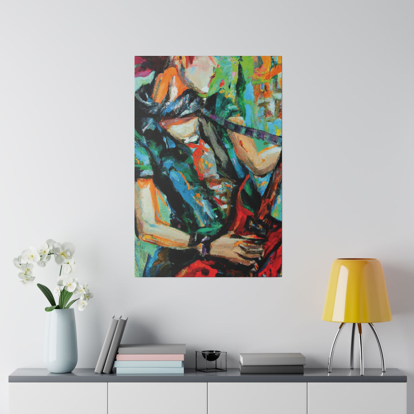 5279Q - Rockstar Oil Painting Style Print | Poster | Home Decor | Wall Art | Music Art | Canvas