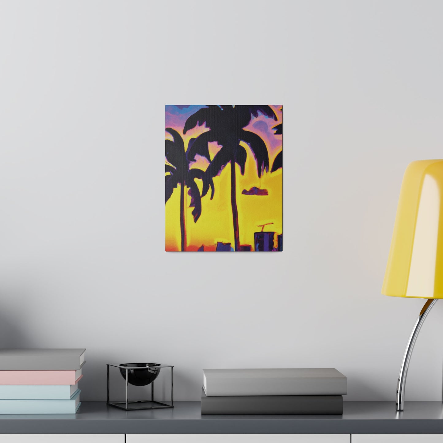 5674W - Miami Beach Sunset Painting Print | Miami | Beach | Sunset | Poster | Home Decor | Wall Art | Canvas